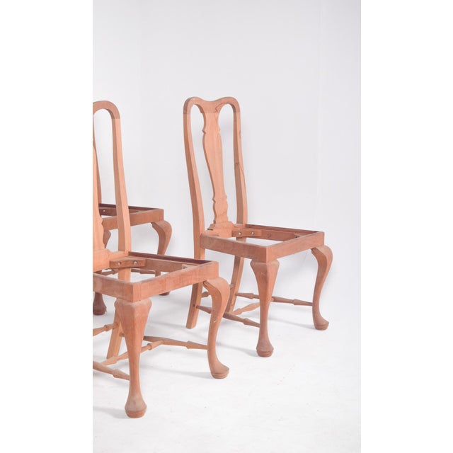 Portuguese Queen Anne Dining Chairs, 1940s, Set of 6 For Sale - Image 3 of 9