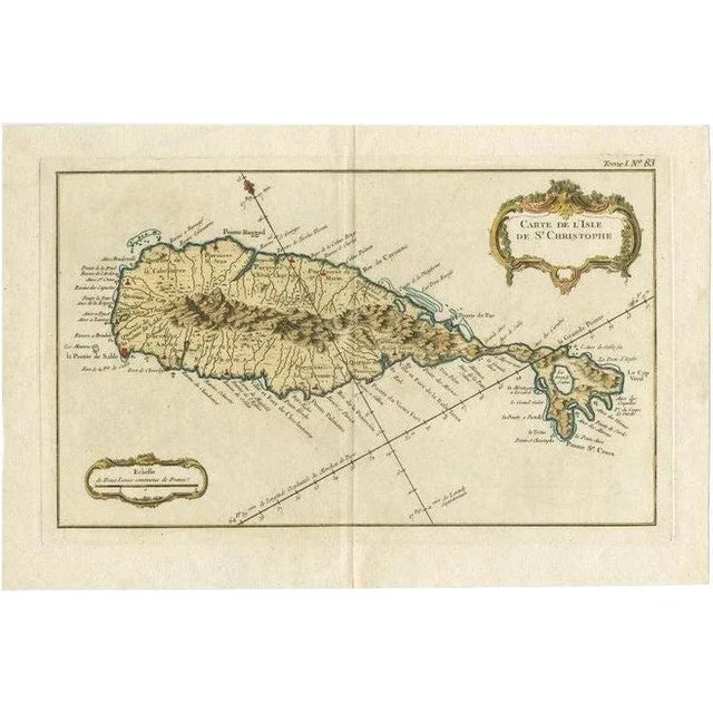 Map of the Island of Saint Christopher or St. Kitts in the Caribbean, 1765 For Sale - Image 5 of 5