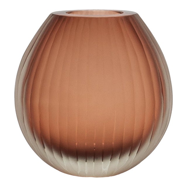 Hand-Blown Murano Supreme Vase in Light Amaretto Large For Sale