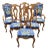 Vintage Gravely Furniture Carved French Upholstered Chairs - Set of 6 For Sale