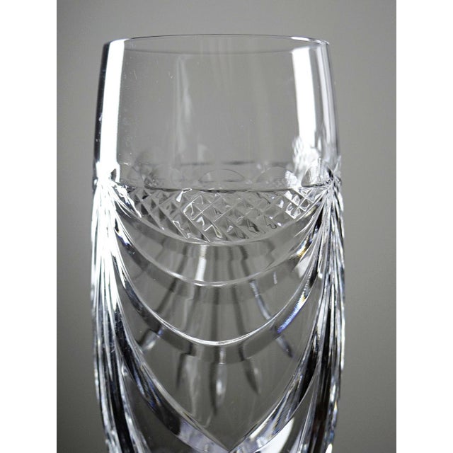 1960s Vintage Hand-Cut Lorraine Crystal Champagne Flutes, 1960s, Set of 6 For Sale - Image 5 of 15