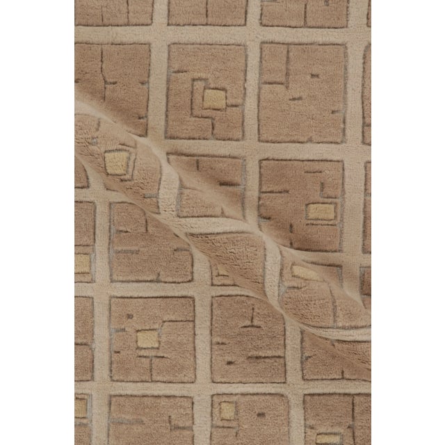 Textile Contemporary French Art Deco Style Geometric Wool Rug, by Rug & Kilim, India For Sale - Image 7 of 10