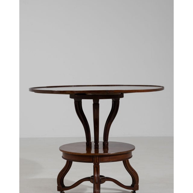 Wood 19th Century France Rich Mahogany Round Pedestal Center Table For Sale - Image 7 of 10
