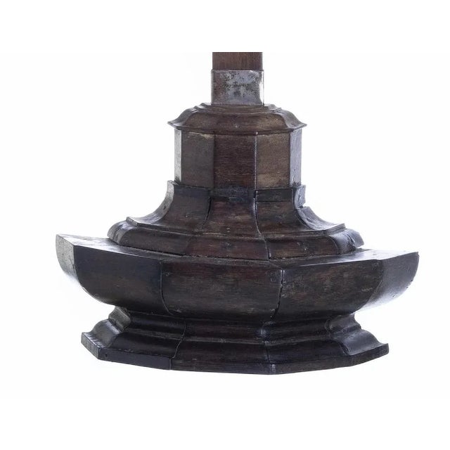 Jesus christ crucified indo-portuguese sculpture from the 17th century in ivor\. The figure is represented dead, wearing a...