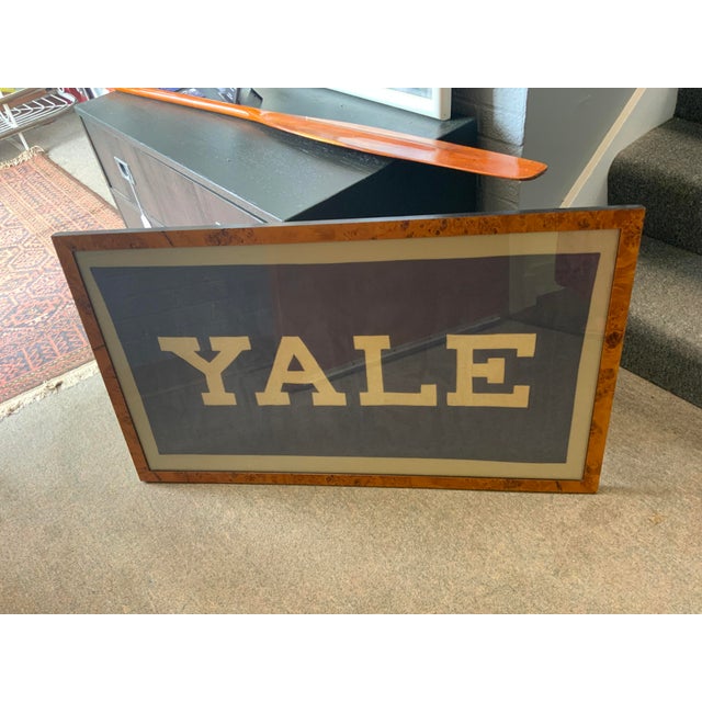 20th Century Framed Yale College Flag For Sale - Image 4 of 7