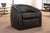 Animal Skin Pair of Custom Made Classic Gallery Black Leather Vintage Modern Club Chairs For Sale - Image 7 of 9