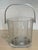 Fabulous MadMen style glass and stainless vintage small ice bucket. Perfect for two or for a small gathering. Midcentury...