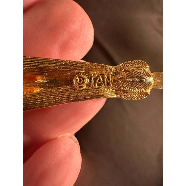 Vintage Tancraft Janis Collection 24k Gold Plated Cheese Spreaders Set of 6 in Orig. Box MCM For Sale - Image 11 of 15