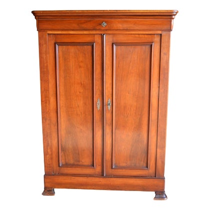 Antique Louis Philippe Cherrywood Girls Wardrobe For Sale
