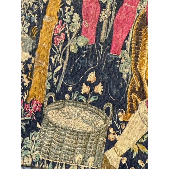 Vintage French Screen Printed Tapestry, 1970s For Sale - Image 17 of 18