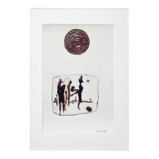 20.5' X 25.2' Framed Abstract Figurative Original Oil Painting / Robert Motherwell For Sale