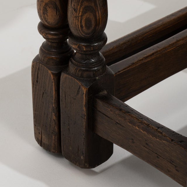 Late 20th Century Set of 3 French Oak Nesting Tables, Circa 1970 For Sale - Image 5 of 14