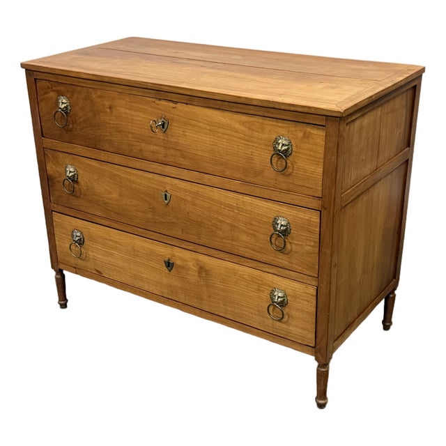 19th C. French Empire Style Commode With Drop Front For Sale