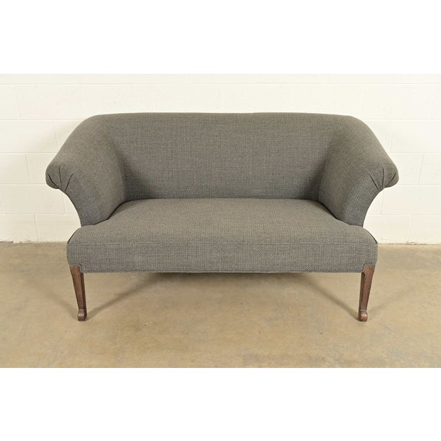 Baker Furniture English Regency Rolled Arm Sofa of Loveseat For Sale In South Bend - Image 6 of 15