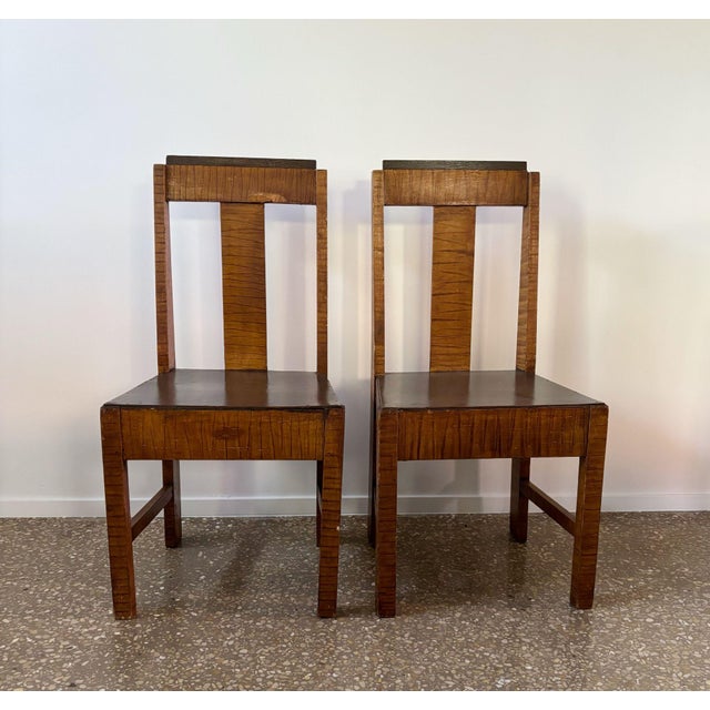 Art Deco Dutch Chairs and Table, 1930s, Set of 34 For Sale - Image 6 of 13