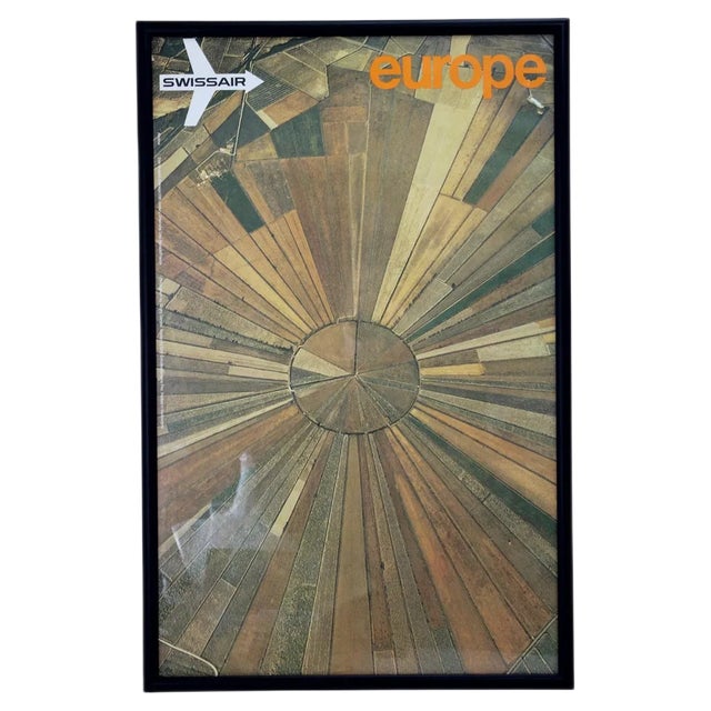 Swissair Europe Travel Poster by Emil Schulthess & Hans Frei, 1971 For Sale