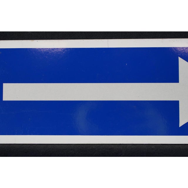 Mid 20th Century Vintage Aluminum Arrow Directional Guide Sign For Sale - Image 5 of 9