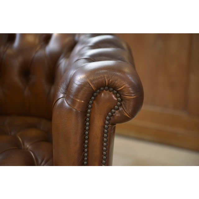 1990s Vintage Leather Club Chairs, 1990s, Set of 2 For Sale - Image 5 of 14