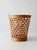 Mid 20th Century Vintage Open Weave Wicker Waste Basket For Sale - Image 5 of 12
