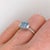 Modern 1ct Emerald Cut Aquamarine Ring With Diamond Accents: Solid 14k Gold, 6.5x5.5mm, Size 6.75 For Sale - Image 3 of 10