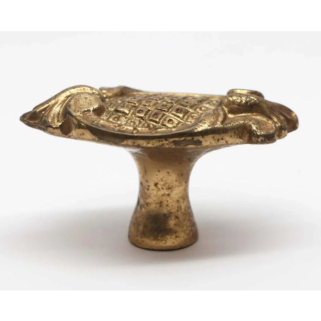 Art Nouveau Mid 20th Century Art Nouveau Oval Brass Door Knob For Sale - Image 3 of 4