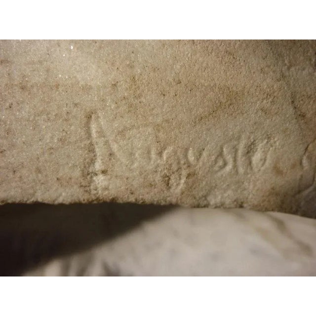 Antique Marble Sculpture by Benvenuti For Sale - Image 11 of 13