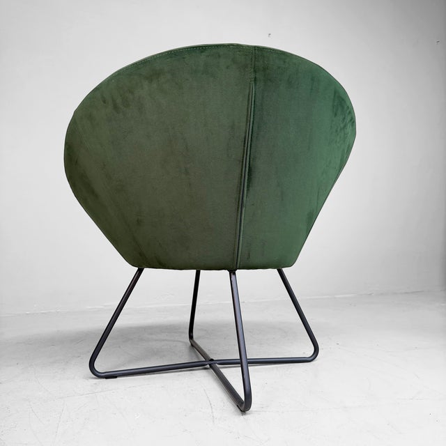 Green Green Velvet Lucena Lounge Chair, 2000s For Sale - Image 8 of 9