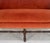 William & Mary Style Brick Red Camel Back Upholstery Walnut Base Sofa Loveseat For Sale - Image 13 of 15