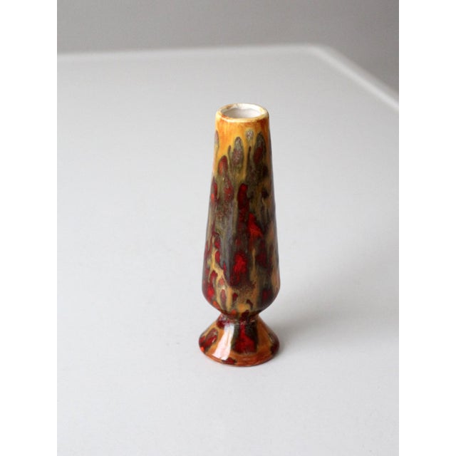 Ceramic Mid-Century Studio Pottery Bud Vase With Lava Glaze For Sale - Image 7 of 10