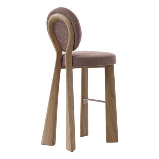 Mary II Bar Chair in Wood by Ottiu For Sale