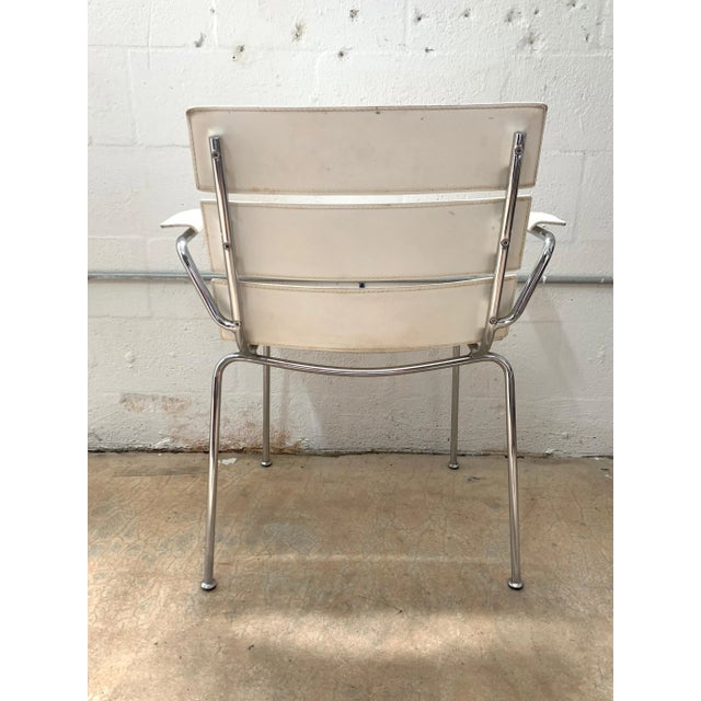 Modern "Stripe" Dining Chair Armchairs by Giancarlo Vegni for Fasem, 1999 - A Pair For Sale - Image 3 of 13