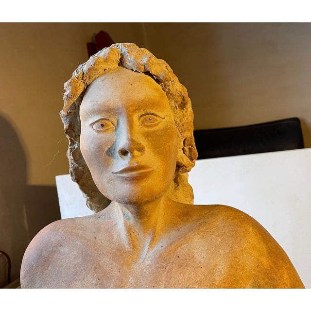 Vintage Italian Terracotta Sculpture of Voluptuous Nude Female Torso, 1950s For Sale - Image 12 of 18