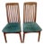 Set of Two Teak, Slat-Back, Mid 20th Century Dining Chairs by Benny Linden, Rare Six Rails For Sale