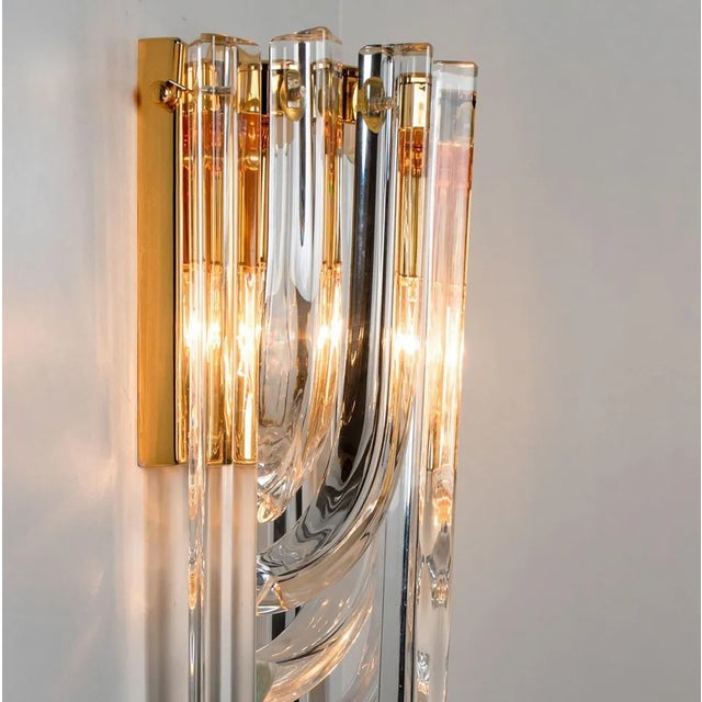 White Vintage Original Venini Sconce, With Signature - a Pair For Sale - Image 8 of 8