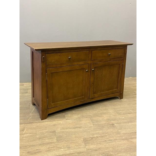 Mission / Arts and Crafts Solid Quarter Sawn Oak Cabinet - Micheal Cherry For Sale - Image 4 of 17