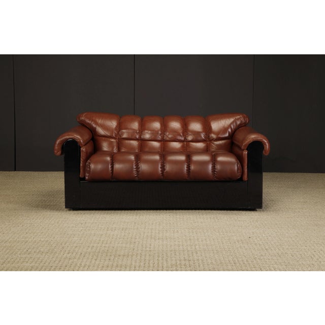 A lovely example of the 'Bounty' series two-seat loveseat / settee by The Pace Collection in the early 1980s, this deep...