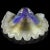 Murano Murano Vintage Blue White Gold Flecks Italian Art Glass Seashell Ring Dish Mid Century Era Decorative Bowl For Sale - Image 4 of 6