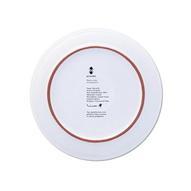 Contemporary Farewell | Overlook Ceramic Plate by Vincenzo D’Alba for Kiasmo For Sale - Image 3 of 4