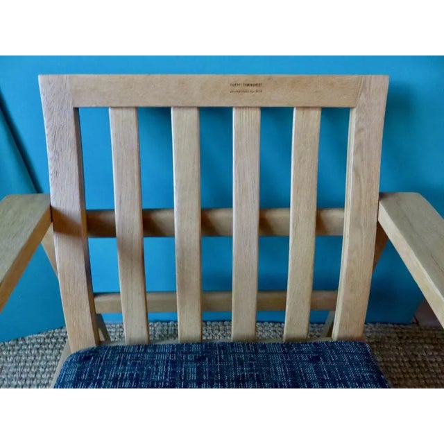 Beige Vintage Lounge Chair in Light Oak by Borge Mogensen for Fredericia, Denmark, 1965 For Sale - Image 8 of 13