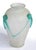 Archimede Seguso Style Scavo Corroso Art Glass Vase Frosted & Aqua Murano Glass For Sale - Image 16 of 16
