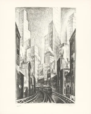 Adriaan Lubbers "The El at Chatham Square" (New York City