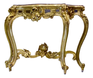 Louis Philippe Console with Marble Top, 1800s