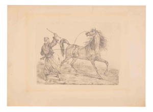 Carle Vickers, Horse and Knight, Pencil Drawing