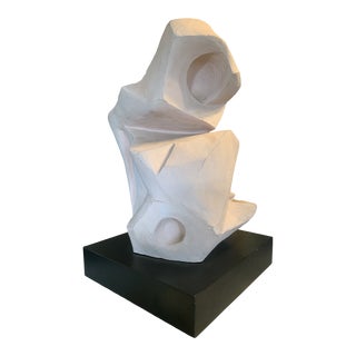 Signed “Bederin” Mid 20th Century Plaster Cubist Sculpture For Sale