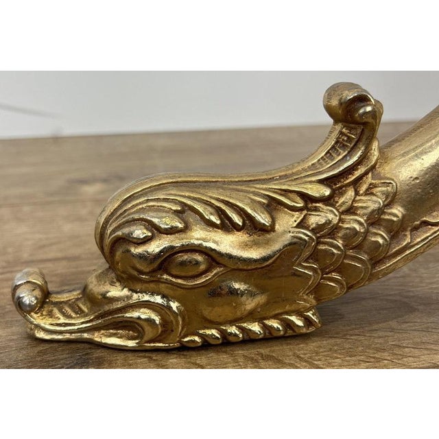 Vintage French Ornate Brass Coat Rack For Sale - Image 12 of 14