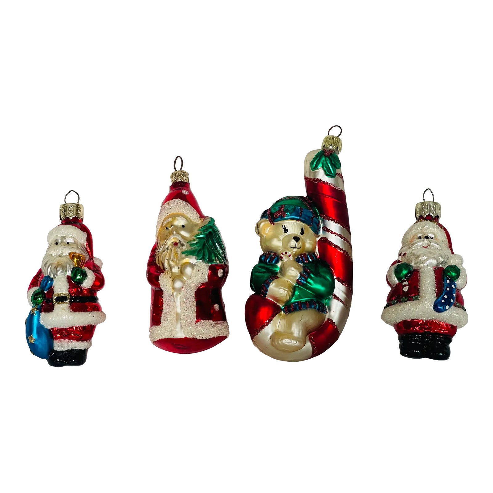 vintage-old-world-santa-claus-christmas-ornaments-set-of-4-chairish