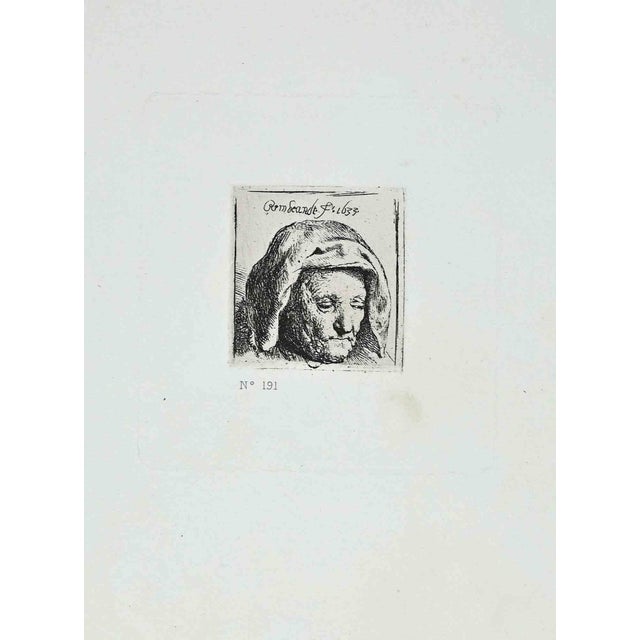 After Rembrandt, The Artist's Mother, Etching, 19th Century For Sale - Image 3 of 3