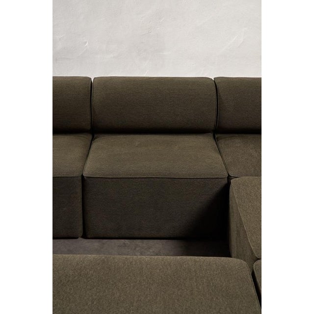 Modular Sofa in Grey Green Fabric from Eave, Set of 7 For Sale - Image 9 of 14