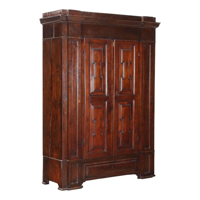 Antique Baroque Wardrobe in Walnut For Sale