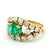 1960s Colombian 18k Yellow Gold Emerald & Diamond Cocktail Ring, Size 7 For Sale - Image 13 of 14